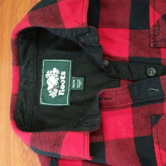 Roots Park Plaid Shirt Red Black - Picture 11 of 11